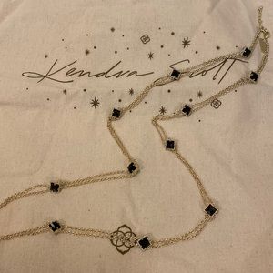 Kendra Scott black and gold necklace